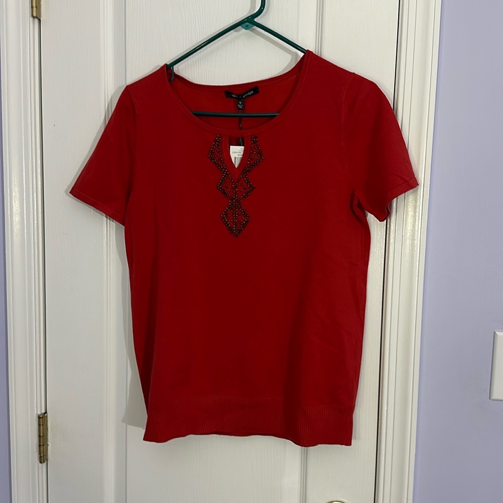 NWT red short sleeve shirt